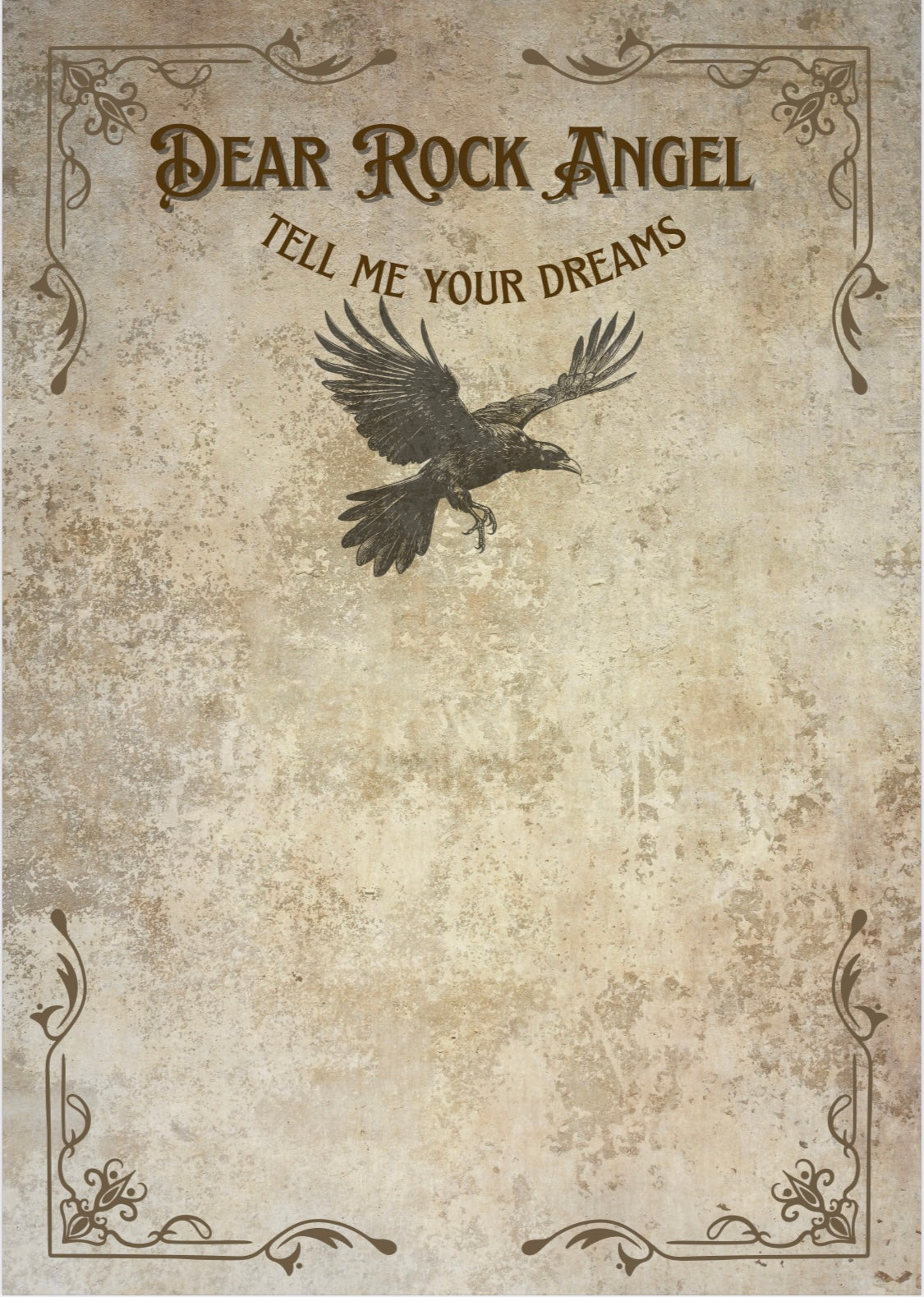 Dear Rock Angel Poster Paper (can write on it) A1